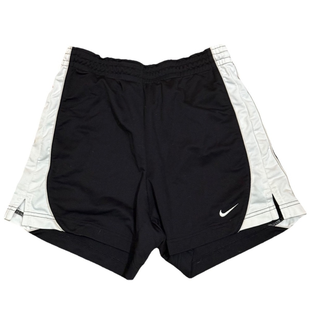 Nike Shorts Womens Size XS Black‎ White Running Activewear Drawstring Waist